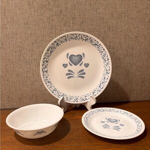 Vintage Corelle by CorningWare ‘Blue Hearts’
